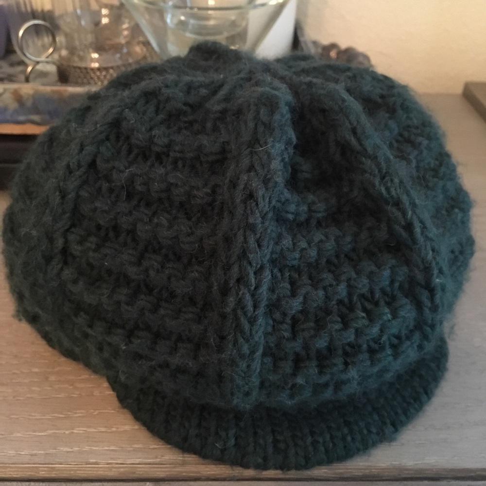 Heavy Knit Newsboy Hat